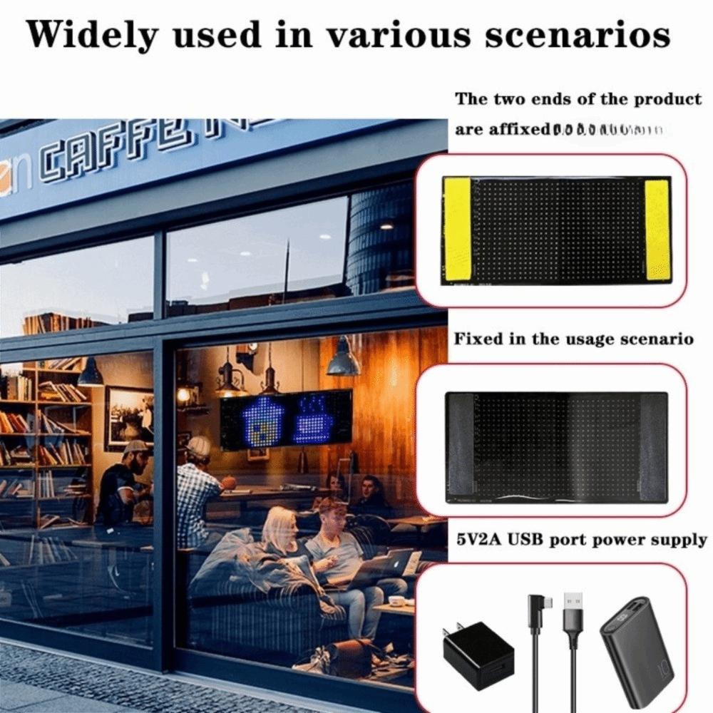 USB-Powered LED Screen Flexible Flexible Soft Screen Dynamic LED Matrix Panel  Truck Windshield
