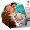 1pc Moana's Adventure: Automatic Opening/Closing Umbrella with Portable Tri-Fold Design, 8-Bone Iron Frame - Perfect Outdoor Gift for Fans,
