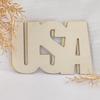 10 Pack 6 Inch Wood United States Crafts Unfinished Wooden United States Cutouts Wooden United States Hanging Ornaments DIY USA Craft Gift Tags for