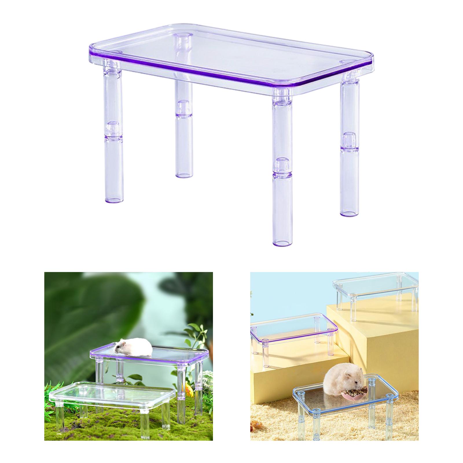Hamster Platform Portable with Pillars Table Small Animals Platform Hamster Toy for Squirrel Mouse Rat Parrot Gerbil фиолетовый