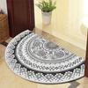 1PC Retro Door Rug Semi-circular Floor Mat Entrance Door Rugs Non-slip Absorbent Bathroom Mat Room Home Decoration Hogar Tapete