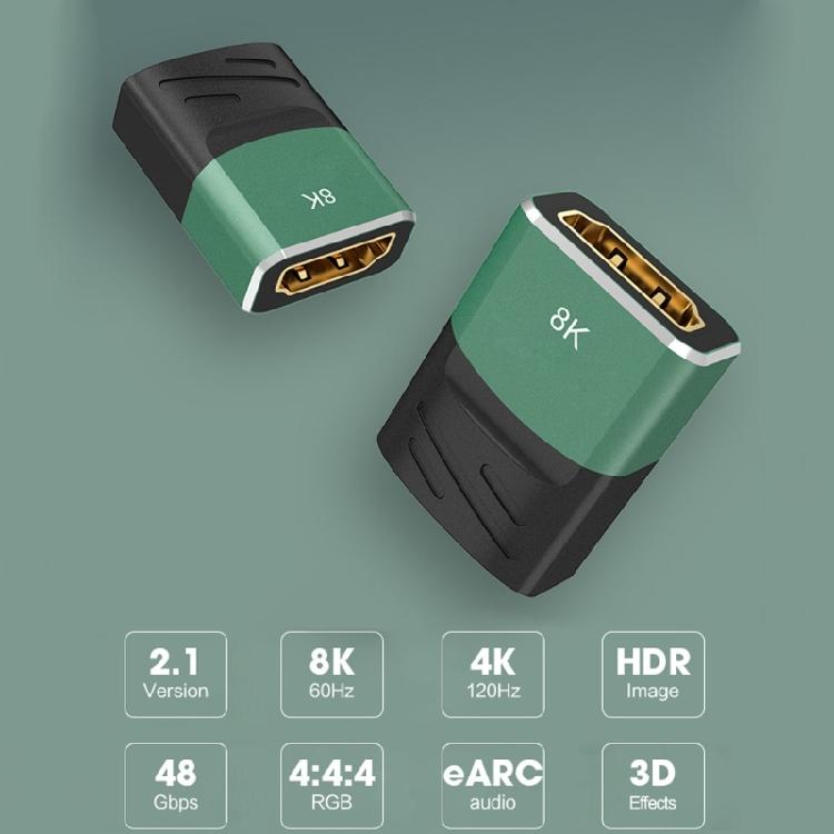 8K HDMI-compatible Extension Adapter HDMI-compatible2.1 Male To Female Connector