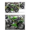 1/12 Kawasaki Ninja ZX-6R Renn-Cross-Country-Motorradmodell Simulation Metall Straßenmotorradmodell Sammlung Kinderspielzeug Geschenk