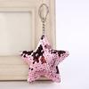 Women Glitter Sequins Star Car Keychain Key Ring Bag Hanging Ornament Pendant