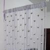 Rose Flower Silver Thread Tassel Curtain, 1x2m Door Drape Room Divider Living Room Bedroom, Home Decor Privacy Screen Hanging Partition