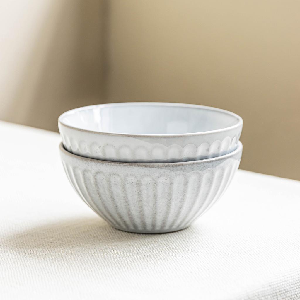 Minimalist Style Salad Bowl Embossed Ceramic Bowl Household Noodle Bowl Vegetable Bowl Tableware Round Bowl Big Rice Bowl Fruit Bowl