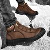 Męskie buty zimowe Outdoor Warm Snow Shoes Men Casual Oryginalne skórzane trampki Luksusowe męskie buty trekkingowe Męskie narzędzia do kostki