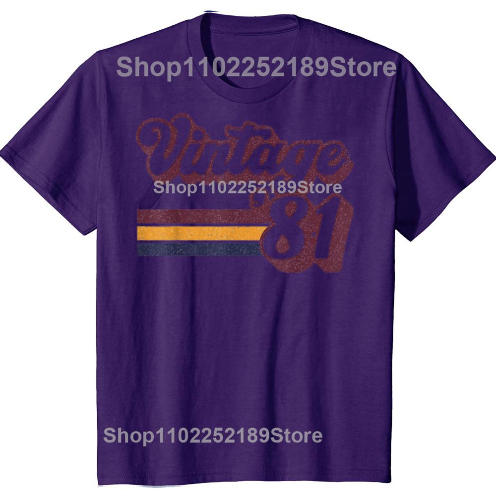 

Funny Retro 1981 44 Years Old Graphic T-shirts Men Women s Fashion Casual Oversized Tshirt 100% Cotton Loose Oversized T Shirt XL
