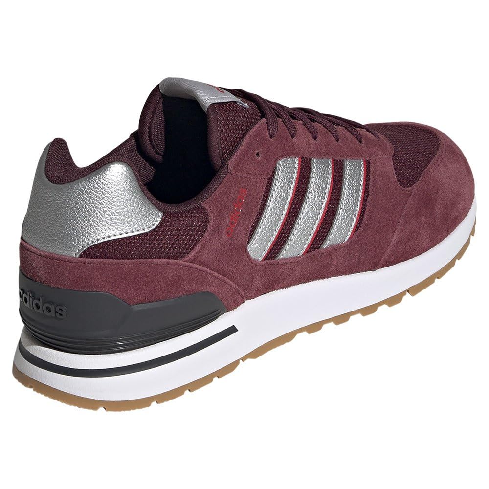 Adidas Run 80s Unisex Shadow Size cm Sneakers, Adult, NLG92, Red/Matte Silver/Maroon (ID1270), 28.0