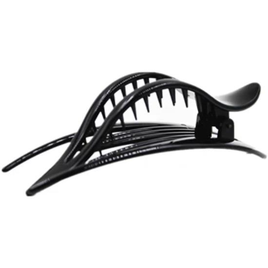 Side Slide Alligator Hair Claw 1 Piece Large Size Hair Claws Coffee and Black Hair Clip 13cm Hair Accessories for Hair RollUp