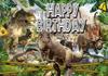 Jurassic Park Dinosaurier Baby Geburtstag Hintergrund Tropischer Dschungel Jungen Benutzerdefiniertes Partybanner Kinder Porträt Fotografie Poster Zubehör