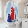 TU Christmas Shower Curtain Santa Claus Festive Holiday Bathroom Decor Holiday Shower Curtain Winter Themed Bathroom Set Gift Id