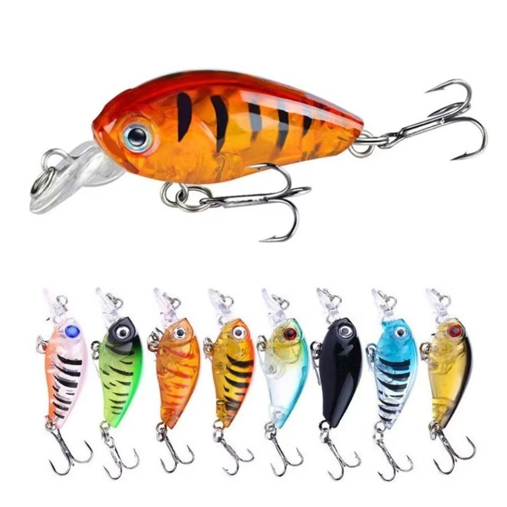 8Pcs/Box Micro Hard Bait Fishing Lure Floating Topwater Fishing Bait  Saltwater Fishing