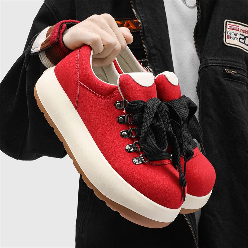 Z niche Q big head shoes, spring new leather shoes British style thick soles