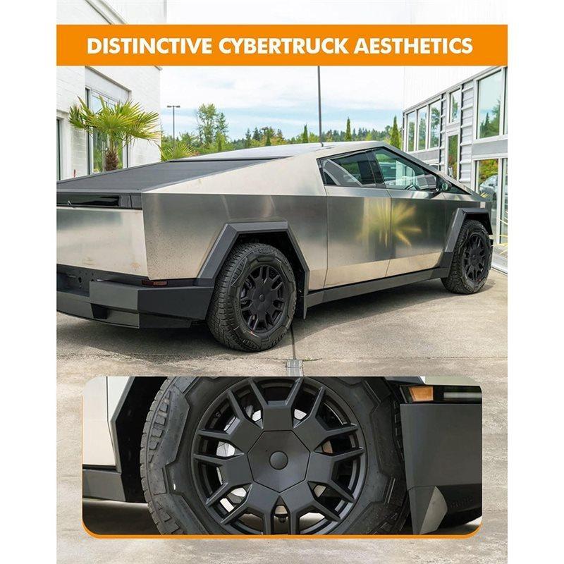For Tesla Cybertruck 2024 4PCS Wheel Caps, Removable ABS Center Hub Cover, Easy tallation Cyber Truck Accessories