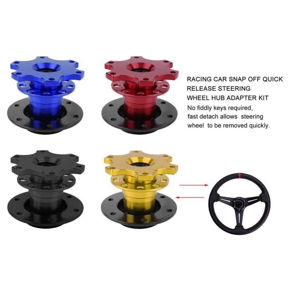 Universal Steering Wheel Quick Release Hub Boss Kit Wheel Hub Adapter For 6 Hole Steering Wheel Hub