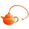 Teapot Shape Tea Filter Reusable Silicone Tea Strainer with Long Handle Tea Steeper for Loose Tea Spices and Seasonings