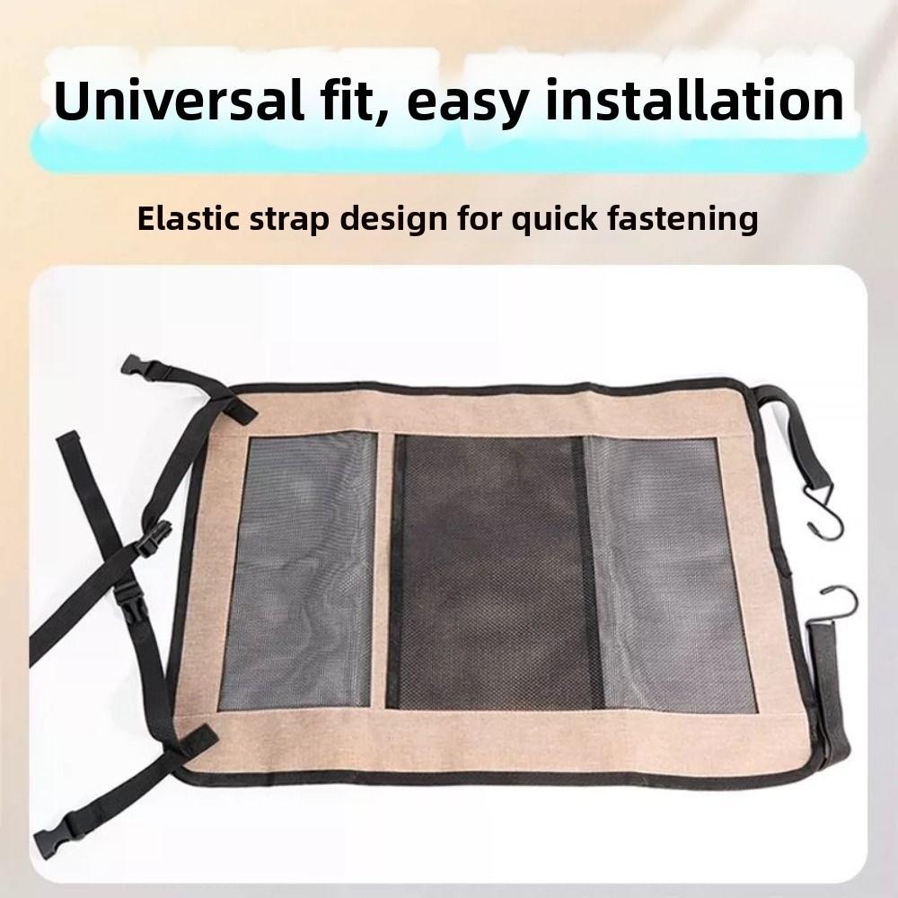 Elastic Car Seat Storage Net Mesh Bag Car Seat Organizer Pet Safety Isolation Net Rear Seat