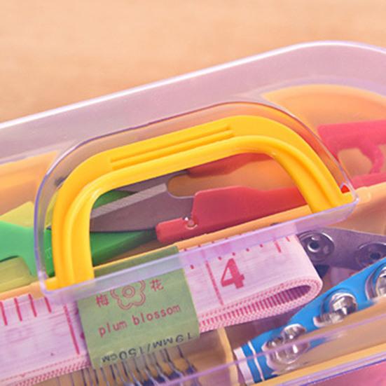 10 Teile/satz Nähzeug Box Tragbare Transparente Schale Themen Pin Schere Nähset Haushaltswaren