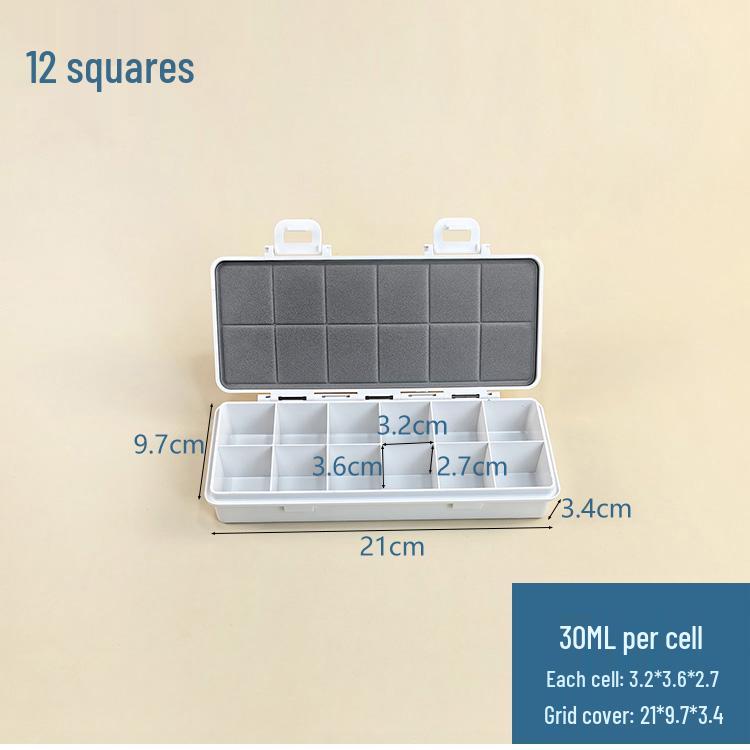 Flip-Top Gouache Acrylic Paint Box with Palette & Storage