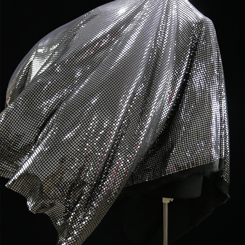 Shiny Reflective Sequin Fabric Sequins Laser Dazzle Fabric Wedding Party Dress Stage Performance Clothing Background Cloth
