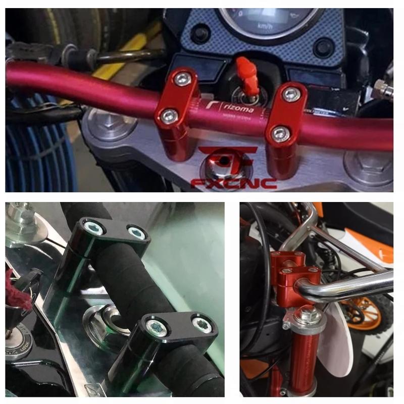 22mm 28mm CNC Motorcycle Universal HandleBar Handle Fat Bar Risers Mount Clamp Adaptor For Pit Dirt Bike Racing Accessories ATV