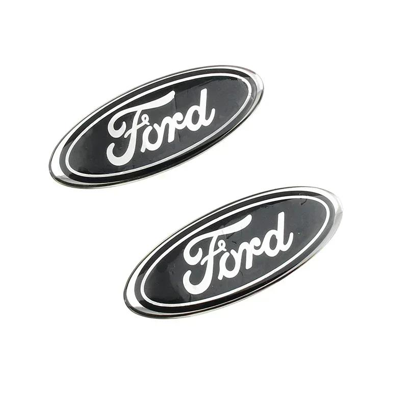 AACV1 58x22mm Car Steering Wheel Center Emblem Sticker for Ford Focus 3 MK2 Fiesta MK7 Mondeo Mk4 Fusion Kuga Transit Edge F150
