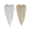 Rhinestone Tassel Brooch Heart Studded Diamond Brooch New Lapel Brooch