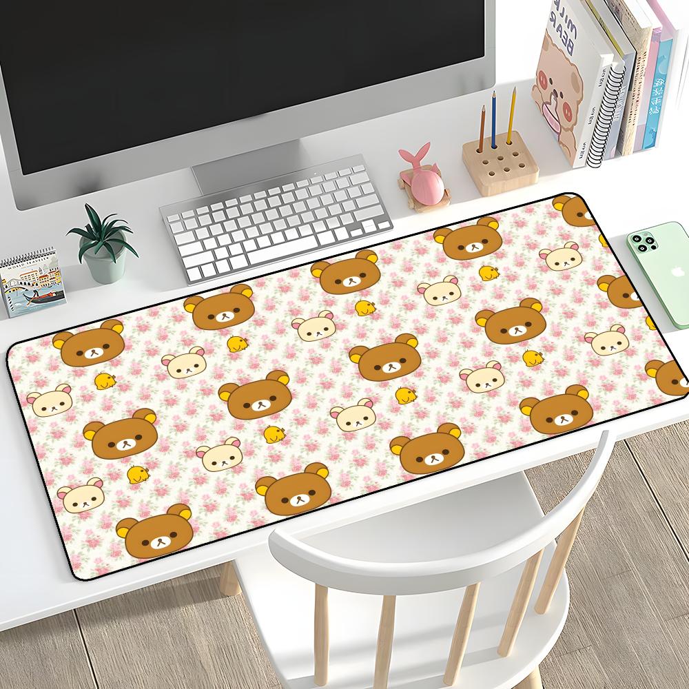 R-Rilakkuma-es Mauspadd Gummi-Matte Laptop XXL Mauspadd Notizbuch Gamer Computertisch Gaming Zubehör