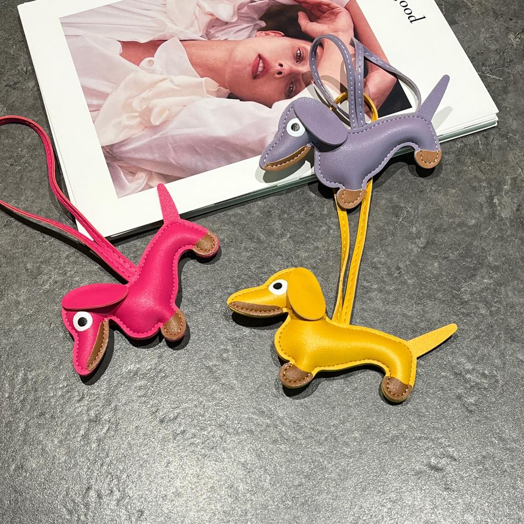 Llavero Creativo Lindo Perro Salchicha Europeo Colgante de Bolso Joyería para Llaves de Coche
