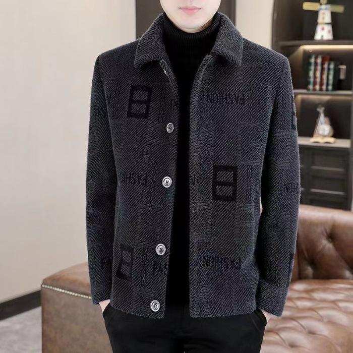 High-end Short Woolen Coat for Men's Autumn and Winter, Korean-style Warm and Thick Casual Jacket