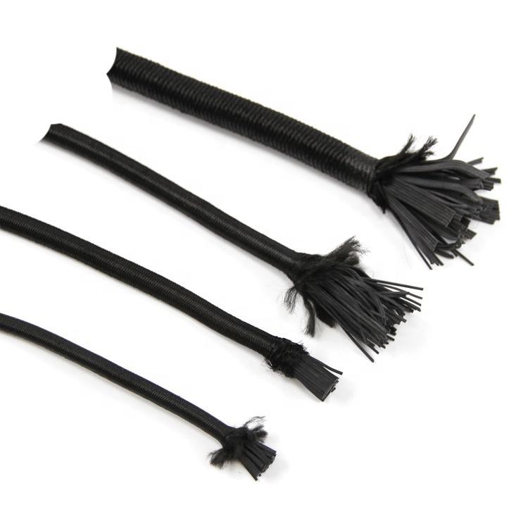 Factory Strong Stretch Elastic Bungee Cord Braided Round Rubber Elastic Rope