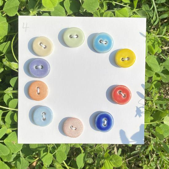 Rainbow Ceramic Button Fasteners for DIY Knitting & Doll Clothes (12/15mm)