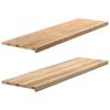 VidaXL Window Sills 2 Pcs Untreated 140x40x2cm Solid Oak Wood 4009123