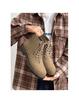 2025 Men's Autumn/Winter Yellow Martin Boots, Cow Suede, Breathable, Versatile, Round Toe, Comfortable Mid-Top Style