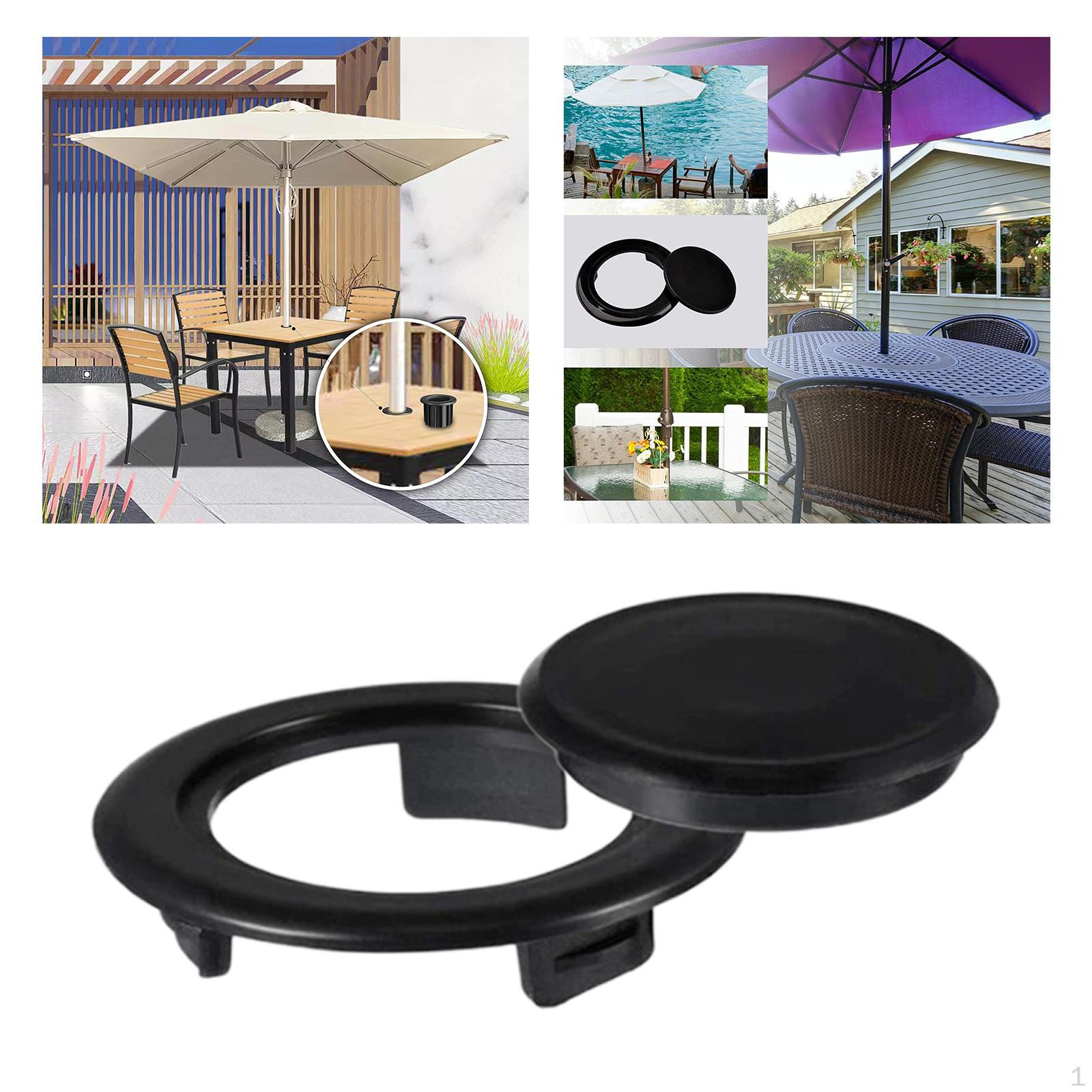 

Набор кольцевых заглушек и колпачков с отверстиями для зонта от солнца, вставка в крышку стола чёрный