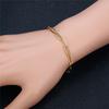 Gold Silver Color Stainless Steel 3mm Paperclip Link Chain Bracelets Neckalce For Women Fashion Party Wedding Jewelry Sets Gifts