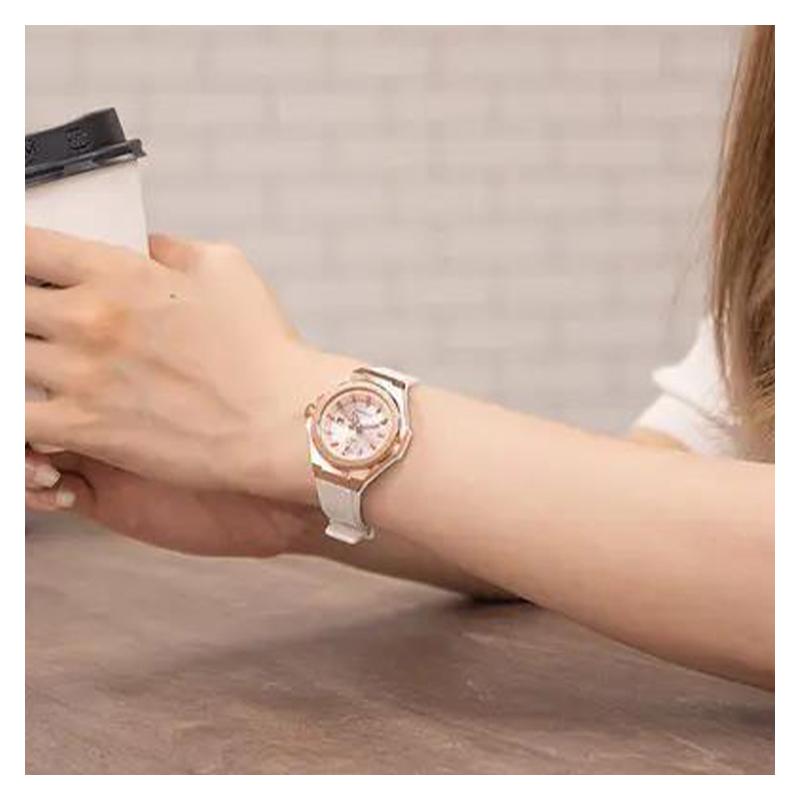Casio BABY-G Thin and Simple Octagonal Design Shockproof 100 Meters Waterproof Solar Powered Movement Quartz Movement Japanese MSG-S500G-7A2PR-person