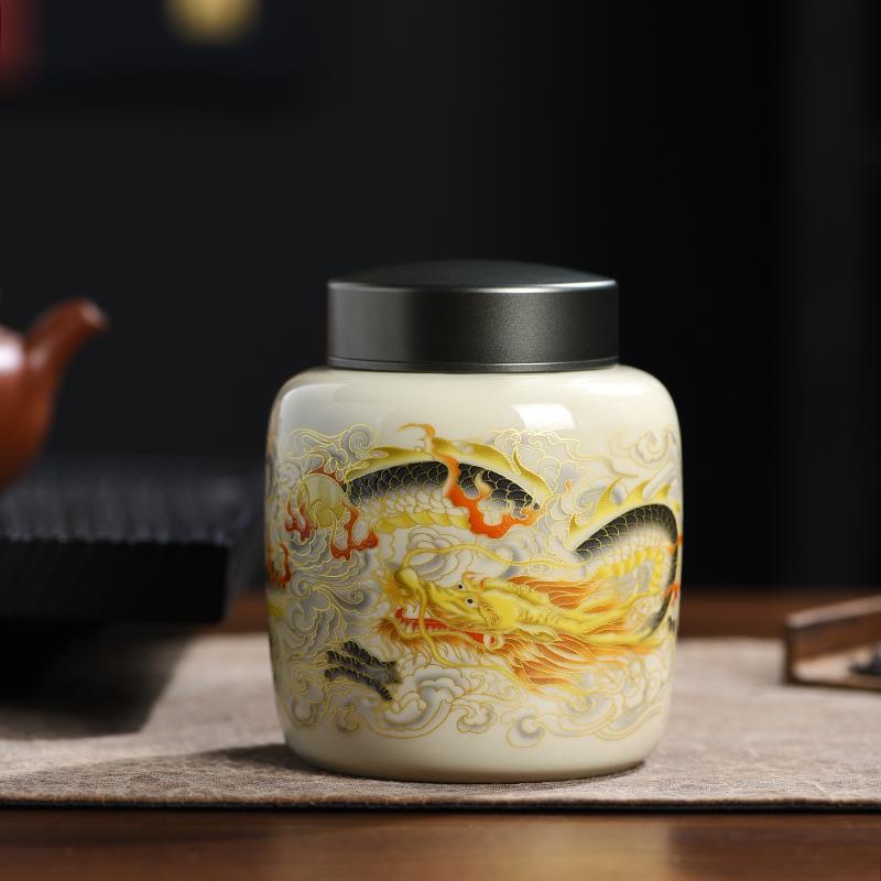 Creative Portable Mini Tea Jar Double-Layer Tin Lid Sealed Moisture-Proof Storage Pot Art Retro Decorative Jar Home Decor Craft