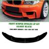 Para BMW Serie 1 E81 E82 E87 E88 1M 2004-2013 Alerón Labio Spoiler Parachoques Delantero Aspecto Fibra de Carbono/Negro Brillante Protector Divisor Inferior