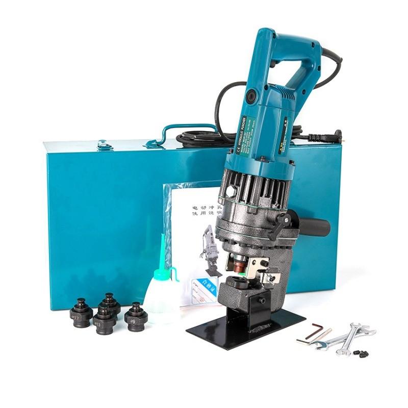 Elektrische Hydraulische Stanzmaschine Plug-in Integrierter Stanzformer Handgehaltenes Winkelstahl Kanalstahl Stanzgerät