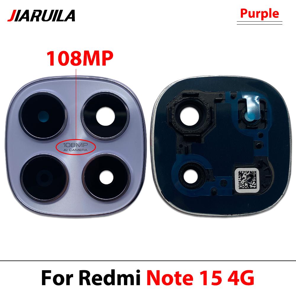 1Pcs Black Rear Back Camera Glass Lens With Frame For Xiaomi Redmi Note 11 Pro 1G 1G Note 11 1G Camera Glass With Adhesive