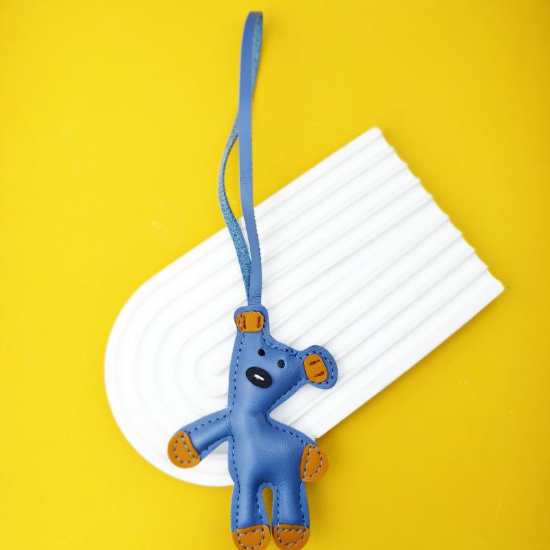 Spot Bean Bear Bag Pendant Leather Car Keychain Lanyard Bear Clothing Accessories