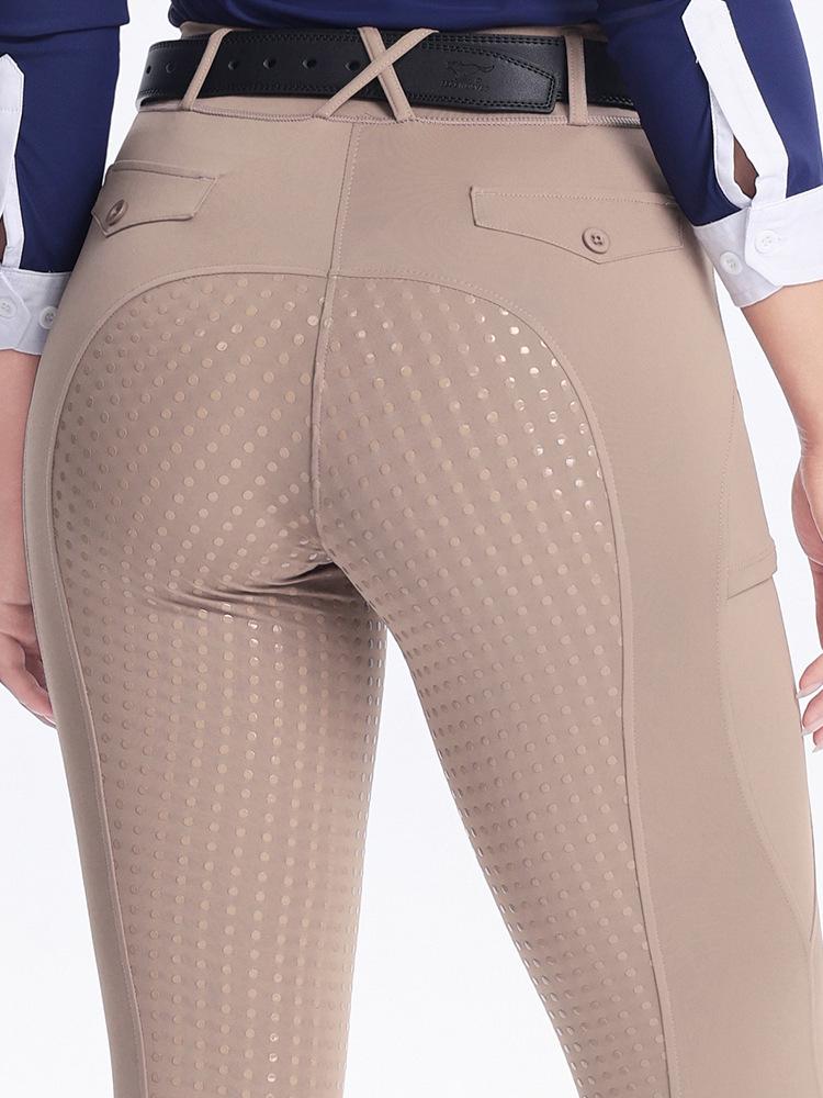 Unisex Non-Slip Silicone Full Seat Equestrian Breeches for Professional Horse Riding