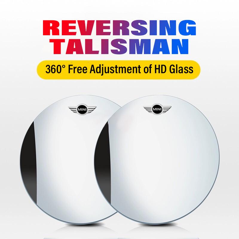 2Pcs Car Blind Spot Rear View Mirror Wide Angle Adjustable Small Round Mirror For MINI Cooper Fridge One F56 R56 R57 R58 R59 R60