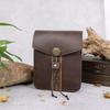 Viking Design Faux Leather Waist Bag Hangable Drawstring Closure Retro Belt Bag Mini Portable Coin Purse Cosplay Props