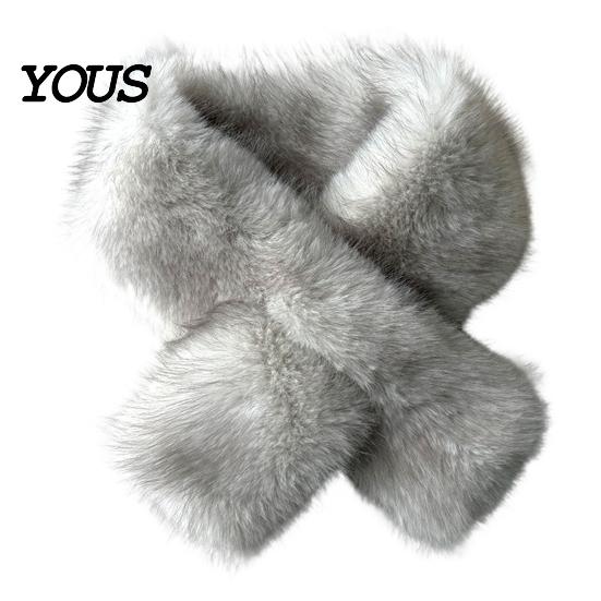 Daily Commute Cold Protection Plush Cross Scarf, Stylish Faux Fur Winter Neck Warmer, Soft Warm Wrap for Coat Double-Sided Thermal Elegant Scarf