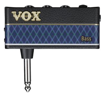 Amplificador de fone de ouvido VOX Bass amPlug 3 Cabos de baixo amplificador de som Compacto/Não necessário/Prática em casa/Alimentado por bateria/Efeitos integrados/Baixo AP3-BA