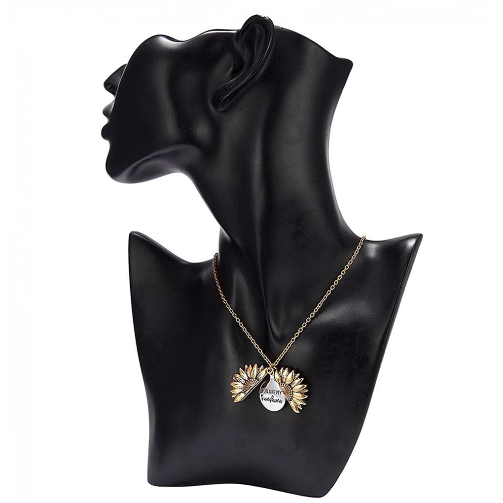 Sunflower Necklace Supplies Floral Applicable Letter Decor Pendent Chic Widely Shaped Exquisite Jewelry Double-Layer Girl
