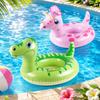 Inflatable Dinosaur Swim Ring Pool Float 1pc Cartoon Animal Ride-On Tube Seat Float for Swimming Pool Beach Summer Water Toy